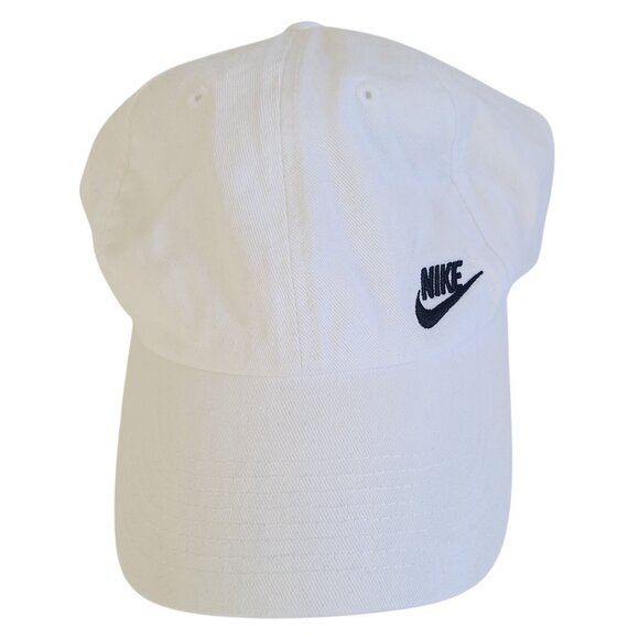 Nike Hat Cap Strap Back White Black Swoosh Embroidered Casual Men's Adjustable - Picture 4 of 12